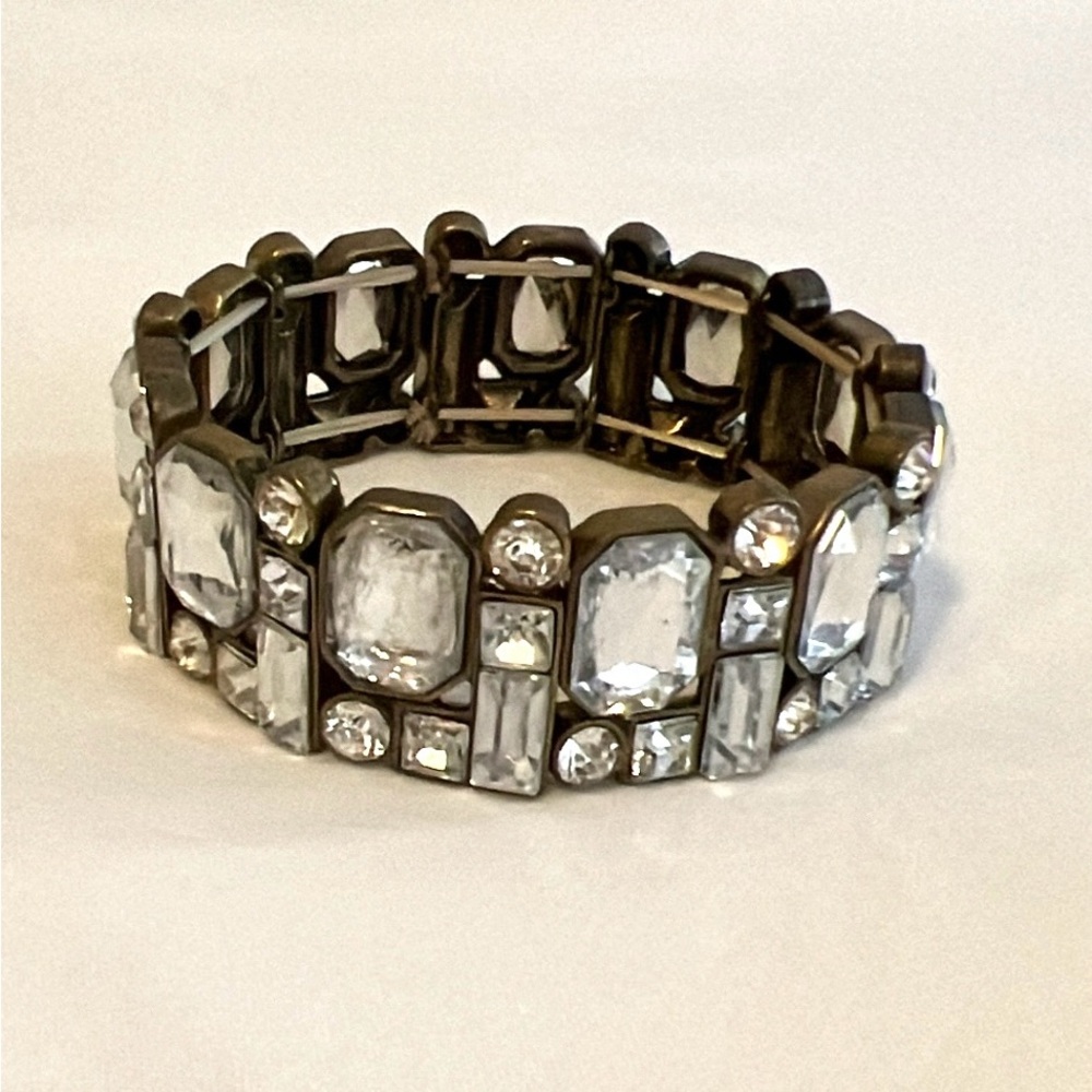 Victorian antique style stretch costume bracelet vintage gold